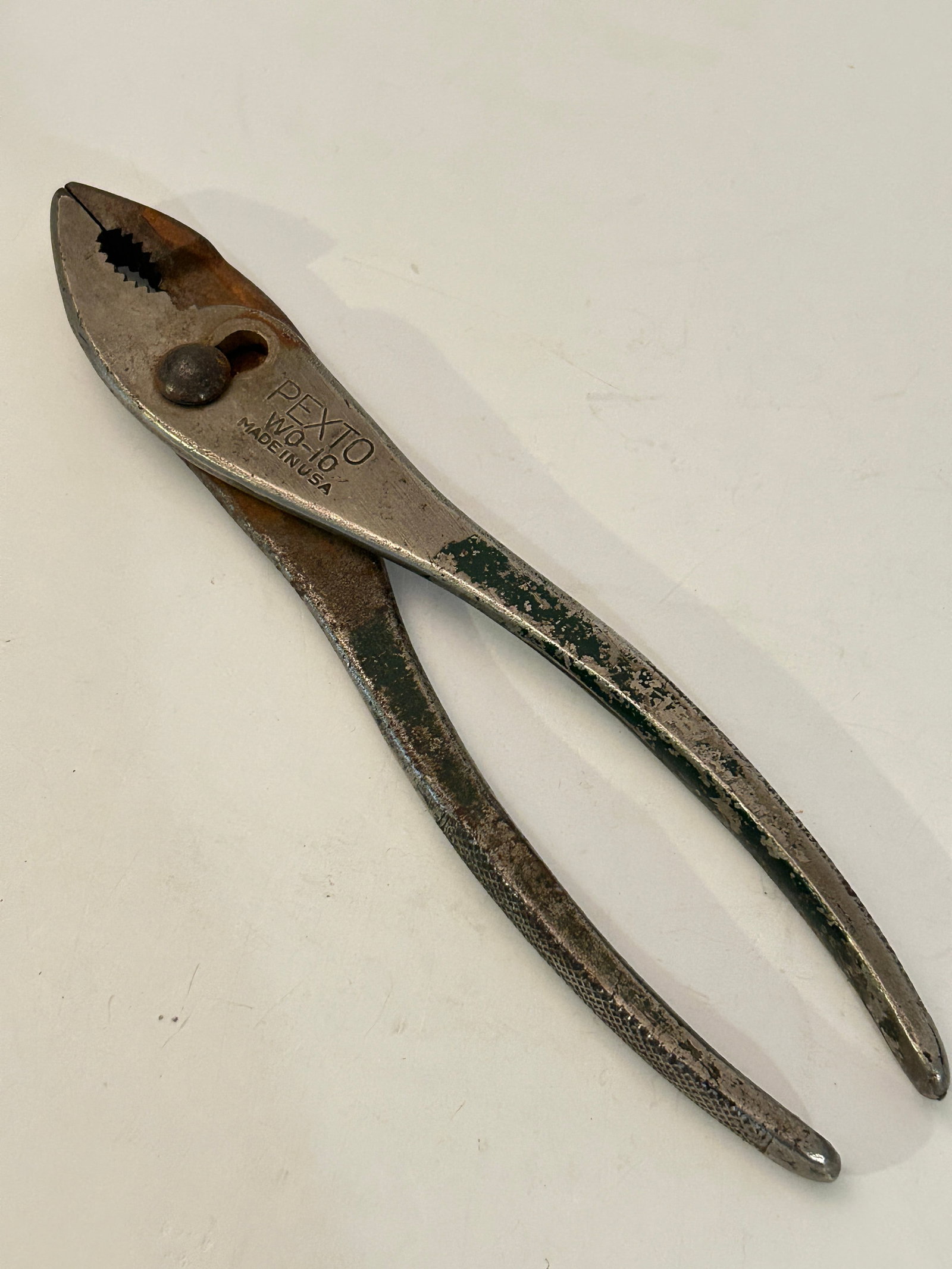 PEXTO 10" Slip Joint Pliers #WO-10 Knurled Handles Made in USA (1 of 4)