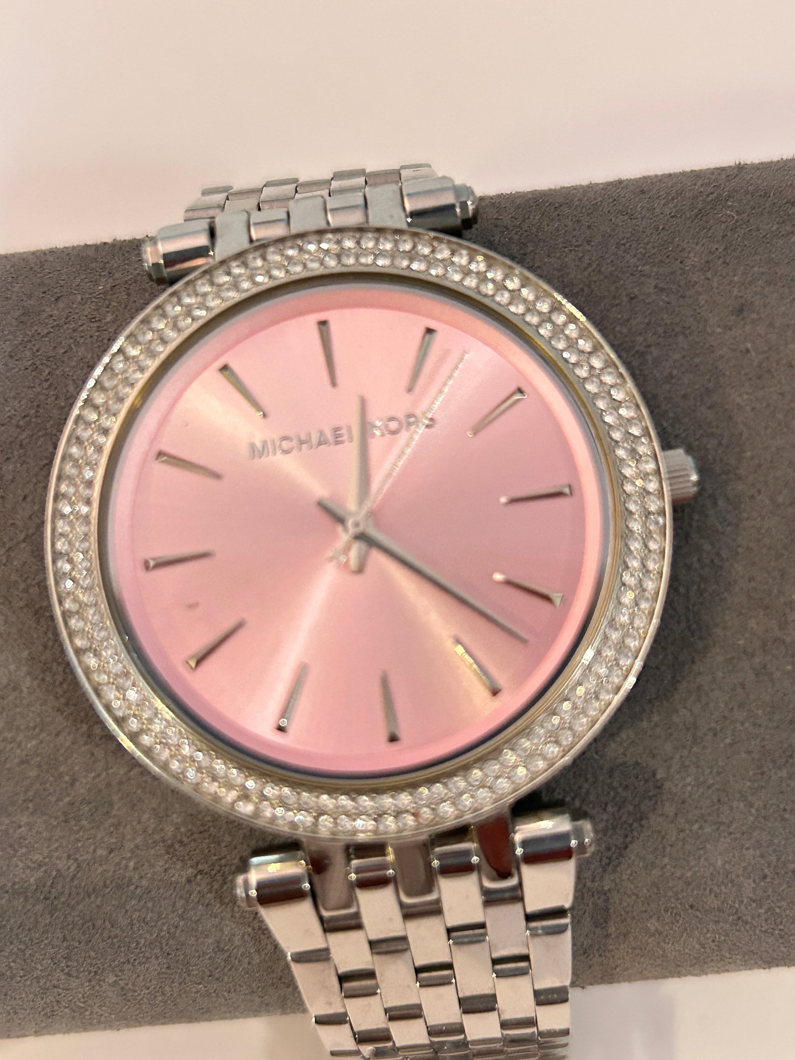 Michael Kors MK3352 Darci Women's Stainless Steel Analog Pink Dial Watch working (1 of 5)