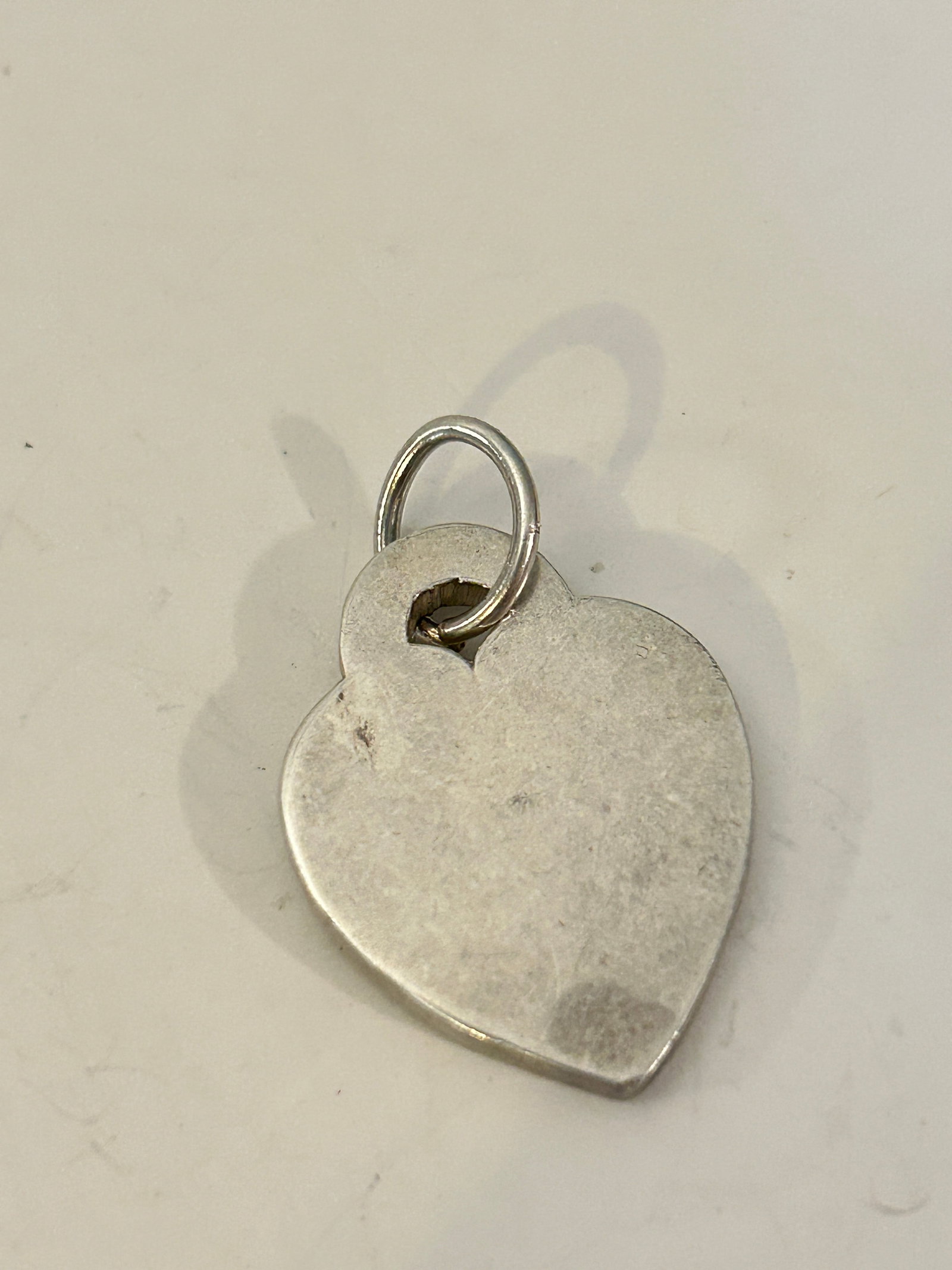 Vintage Sterling Silver Tiffany Style heart Pendant