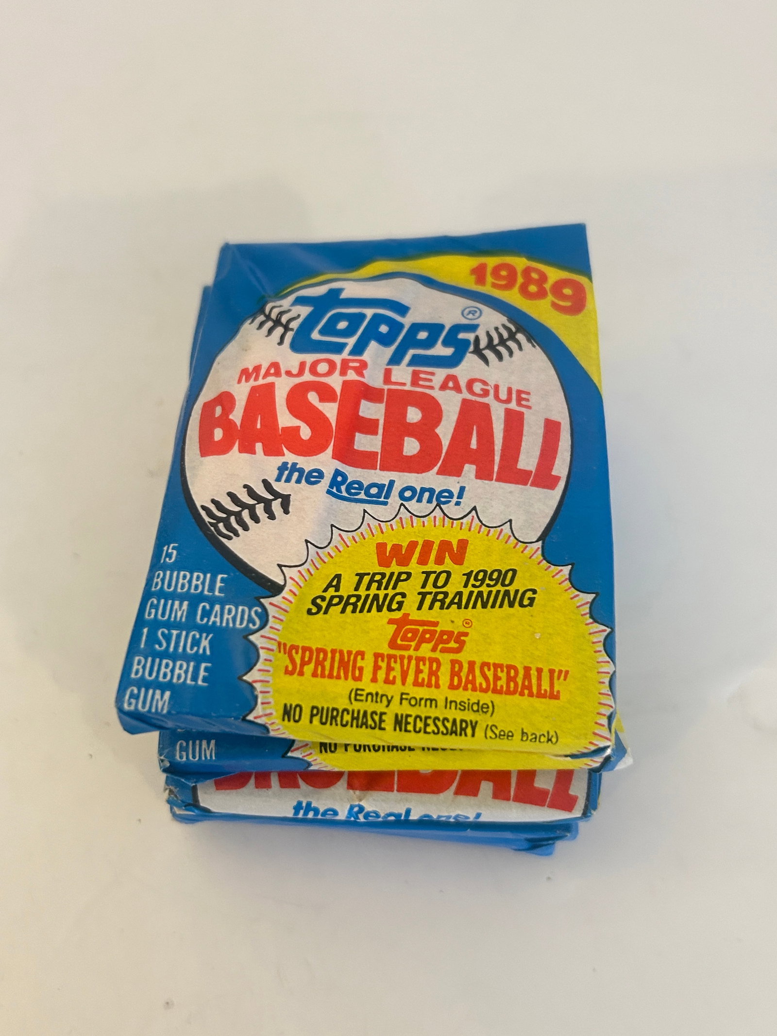Vintage Lot of 5 1989 Topps Baseball Card Packs (1 of 3)