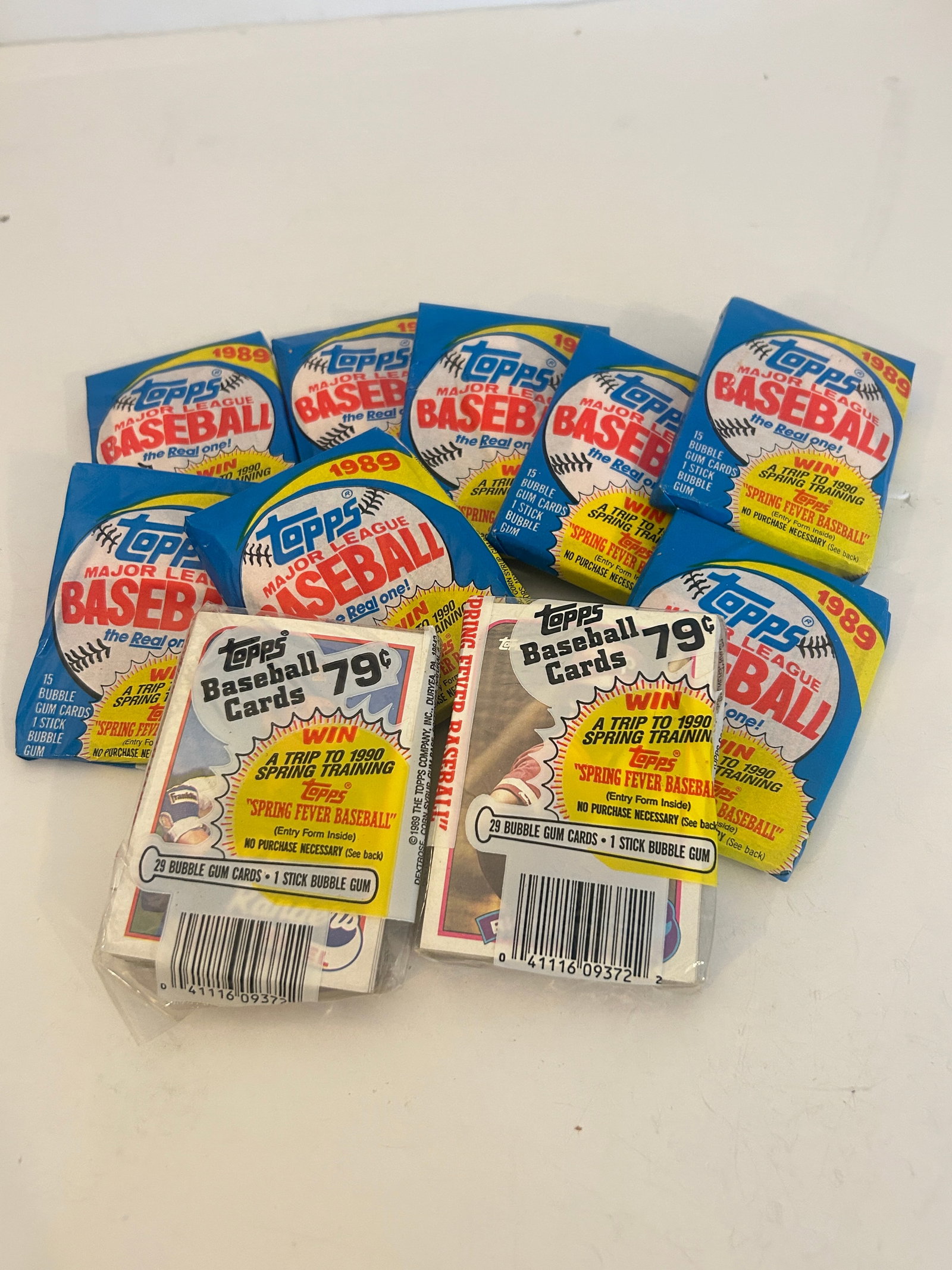 Vintage Lot of 10 1989 & 1990 Topps Baseball Card Packs (1 of 2)