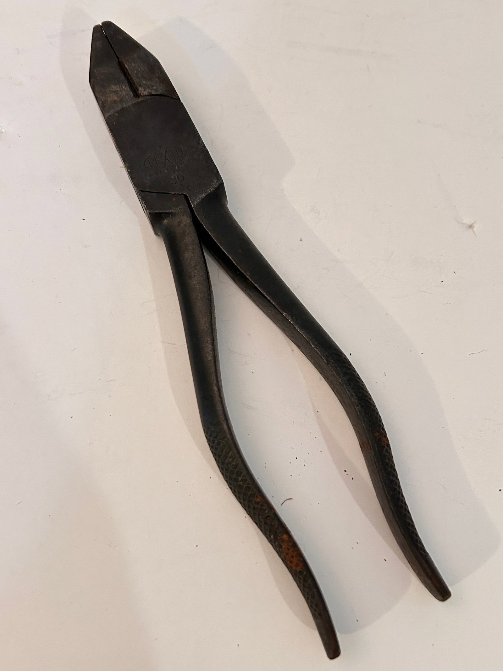 Vintage PEXTO P.S.&W. No. 30 8" Lineman Pliers with Knurled Handles Made in USA