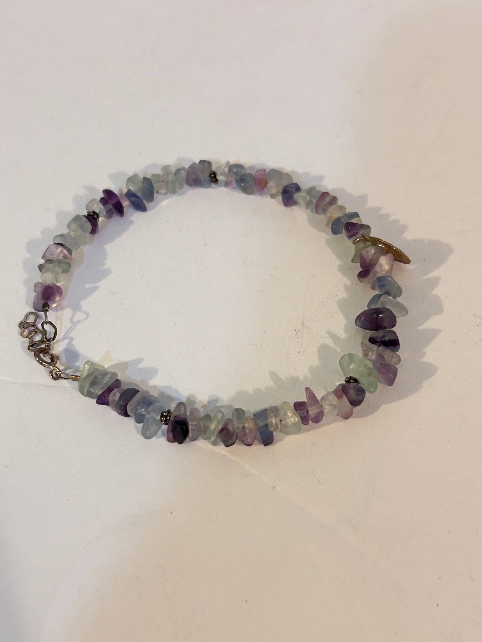 Vintage Sterling Silver Amethyst Bead Bracelet 8" (1 of 3)