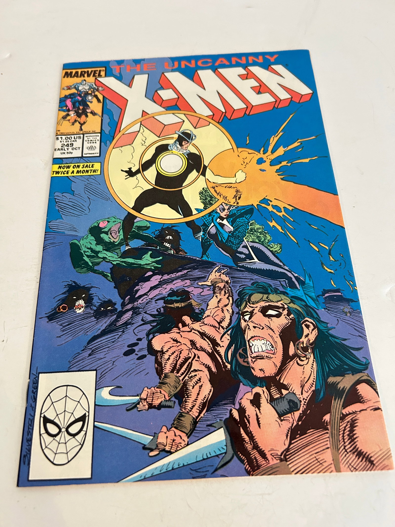Vintage Quality Comic Book The Uncanny X-Men #249 comic book, published by Marvel in October 1989. (1 of 2)