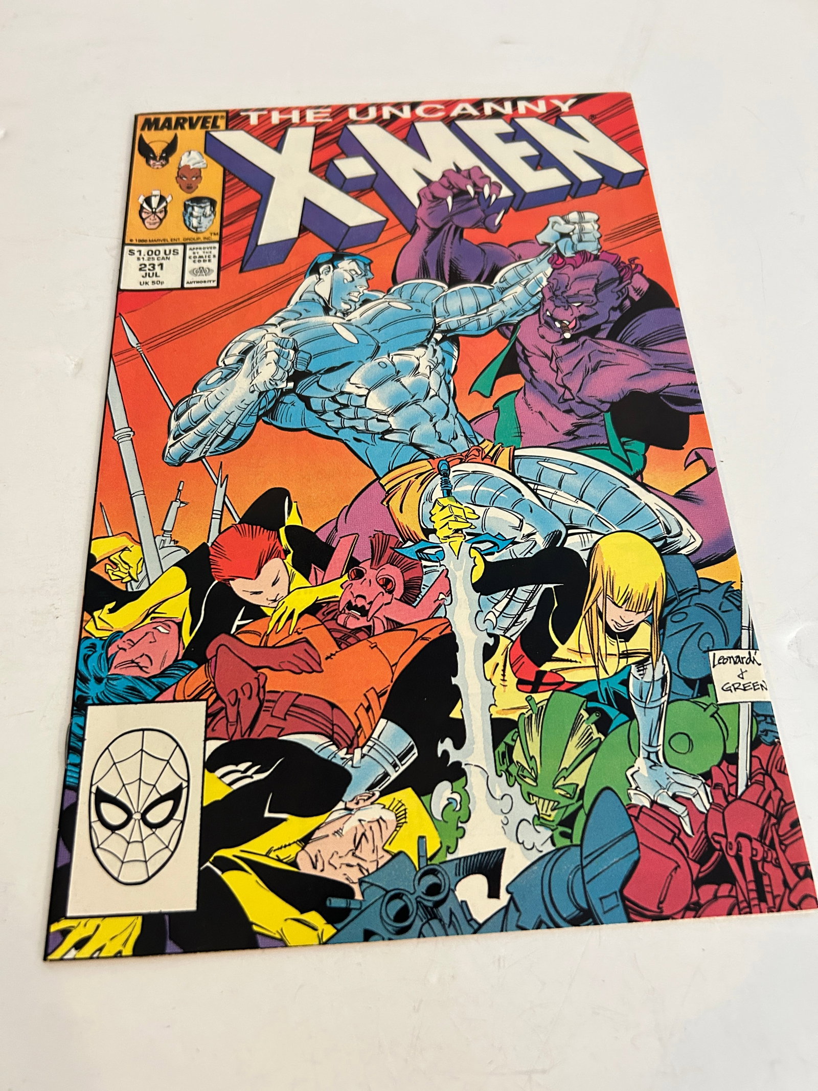 Vintage Quality Comic Book The Uncanny X-Men #231 published by Marvel Comics in July 1988.: Vintage Quality Comic Book The Uncanny X-Men #231 published by Marvel Comics in July 1988.