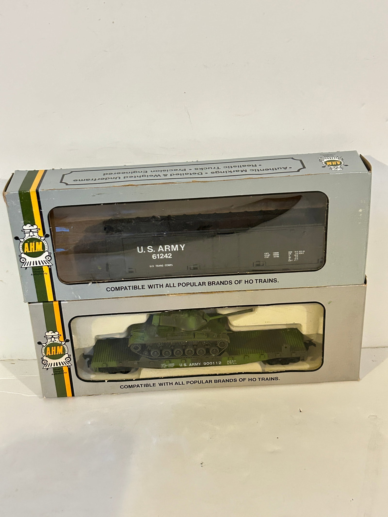 2 Boxes AHM U.S. Army HO Trains & Accessories (1 of 3)