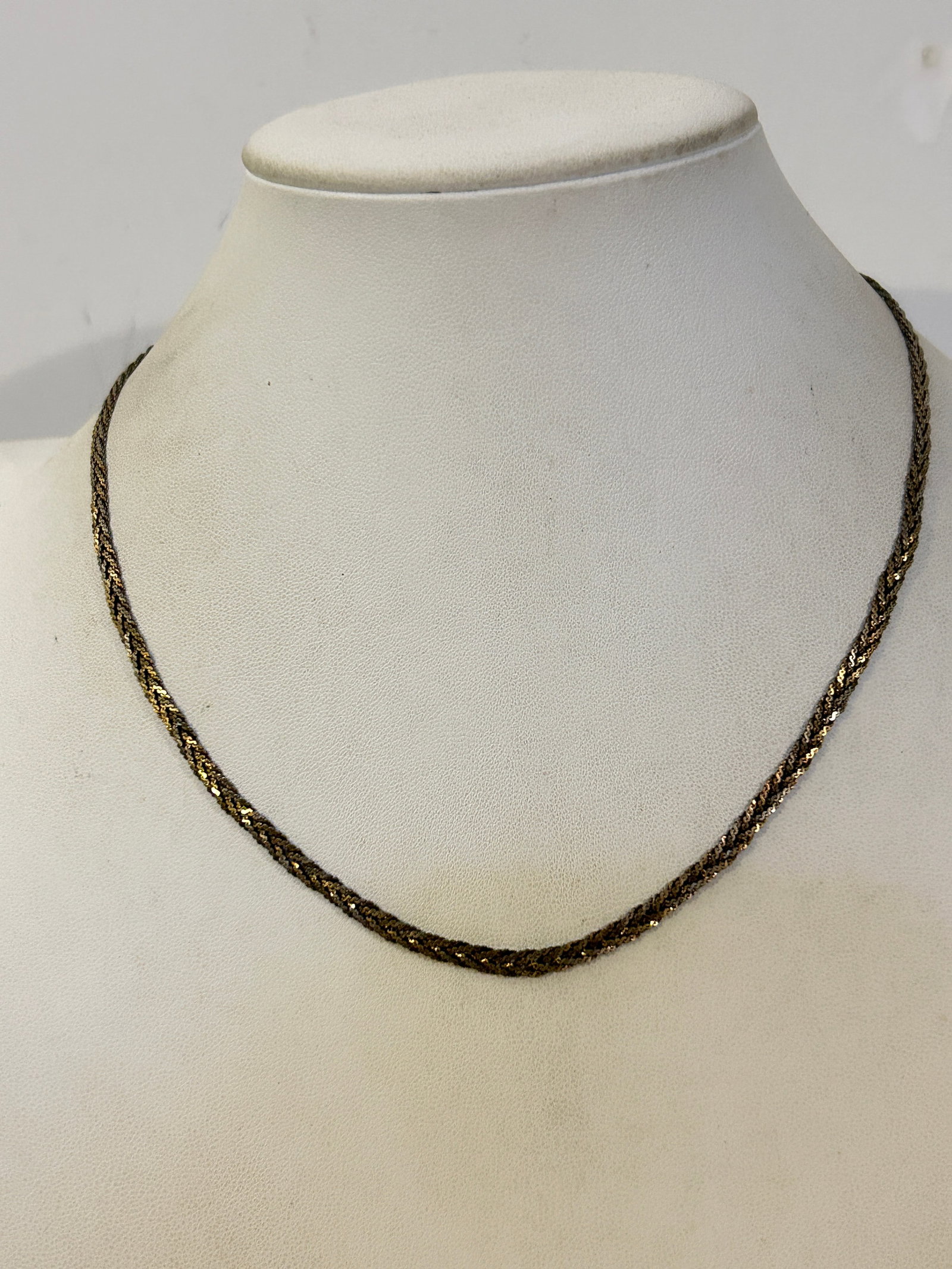 Vintage Sterling Silver multi-strand braided Necklace 17" (1 of 5)
