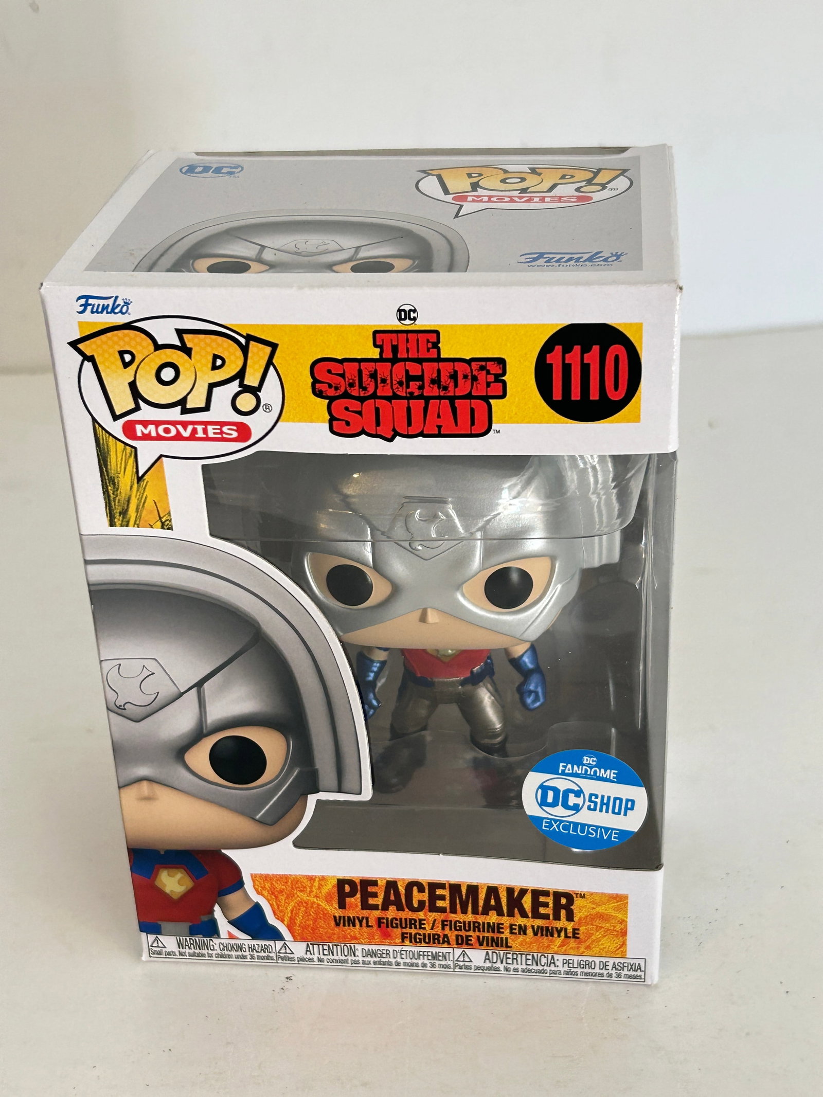 Funko Pop DC 1110 The Suicide Squad Metallic Peacemaker DC Shop Exclusive: Funko Pop DC 1110 The Suicide Squad Metallic Peacemaker DC Shop Exclusive Please view all photos as they are part of the description and condition of this Item, Feel free to contact me with questions 