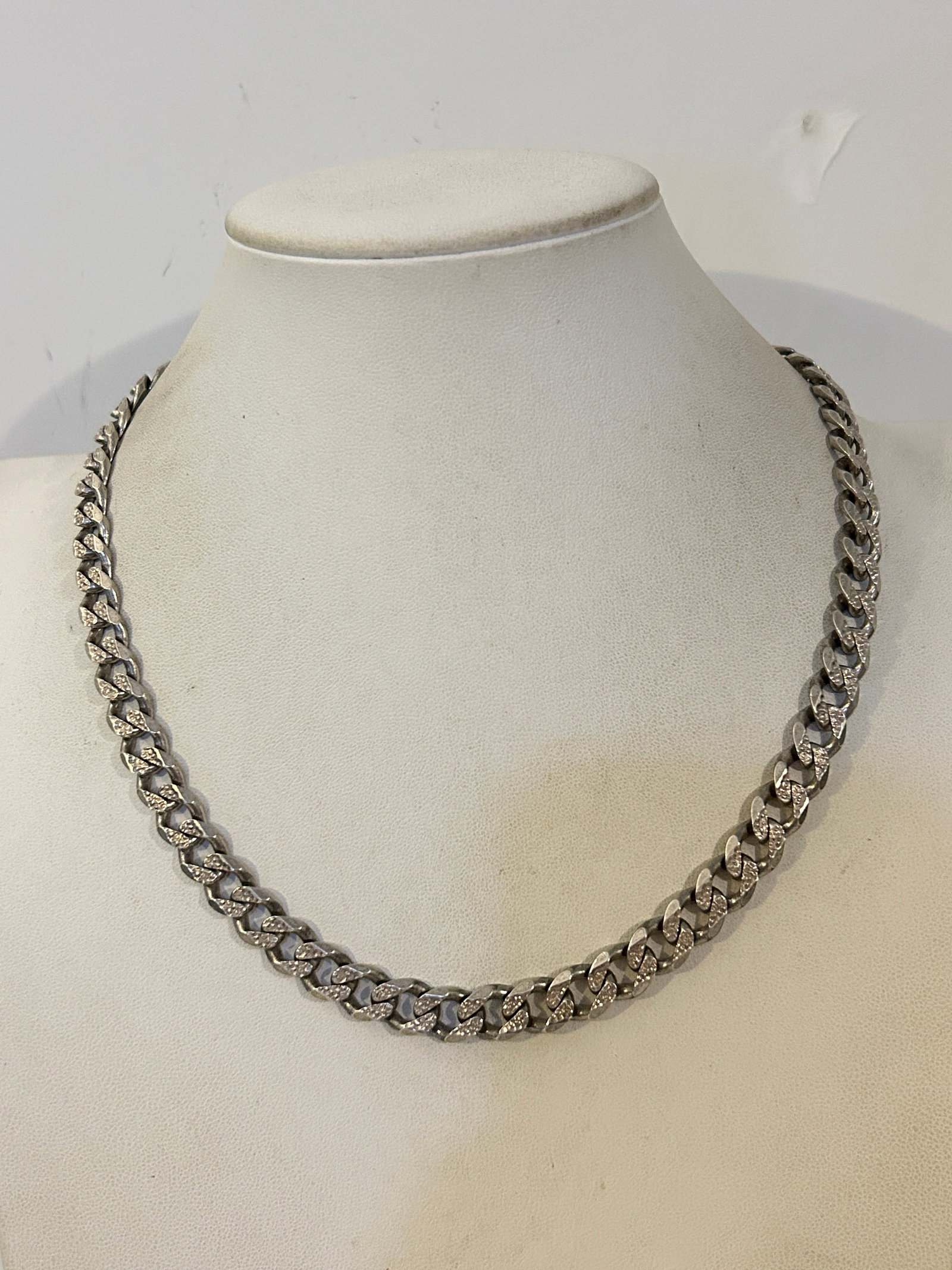 Vintage Sterling Silver Cuban Link Chain Necklace 20" 74 grams (1 of 5)