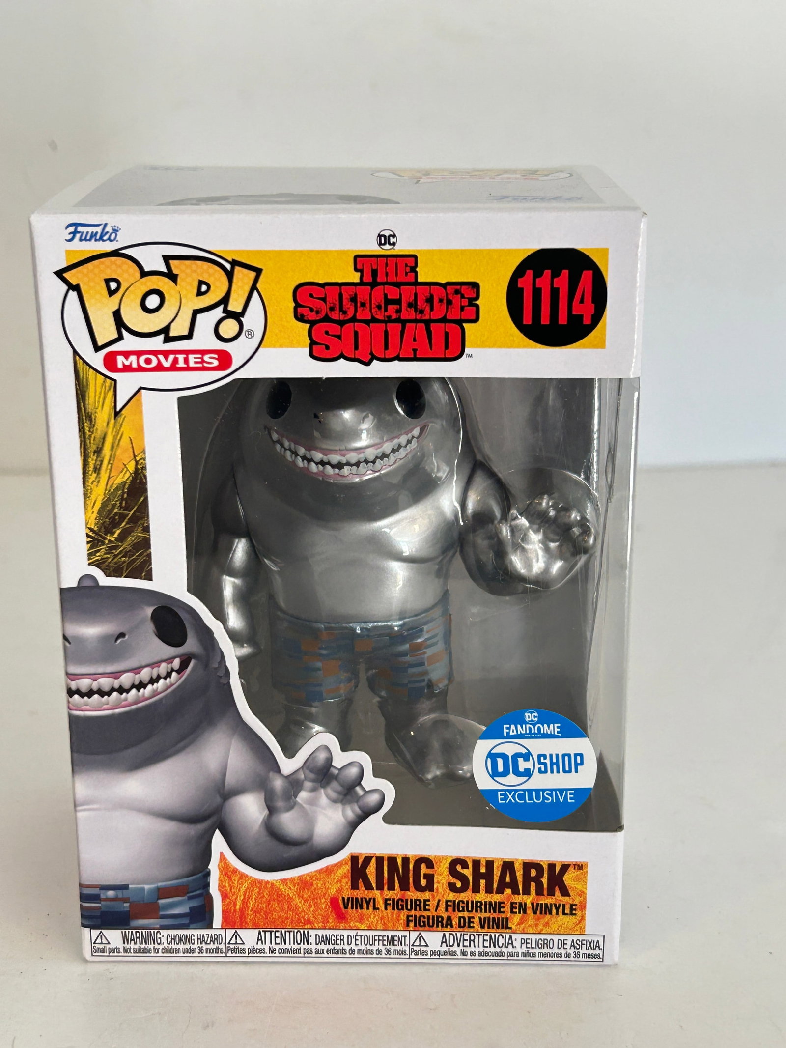 Funko Pop DC 1114 The Suicide Squad Metallic King Shark DC Shop Exclusive (1 of 4)