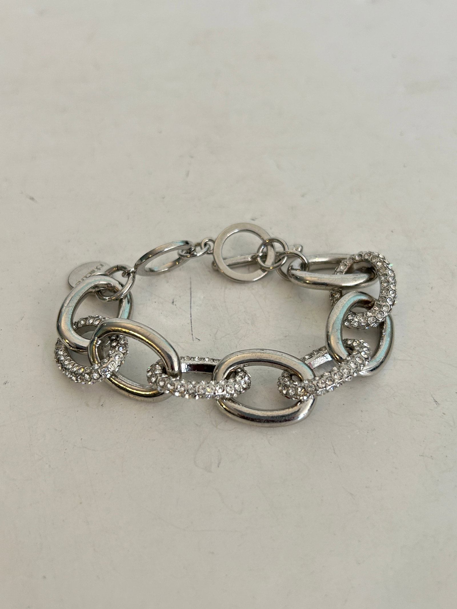 Vintage Chico's Chunky Rhinestone Chain Bracelet 8 1/5" (1 of 4)