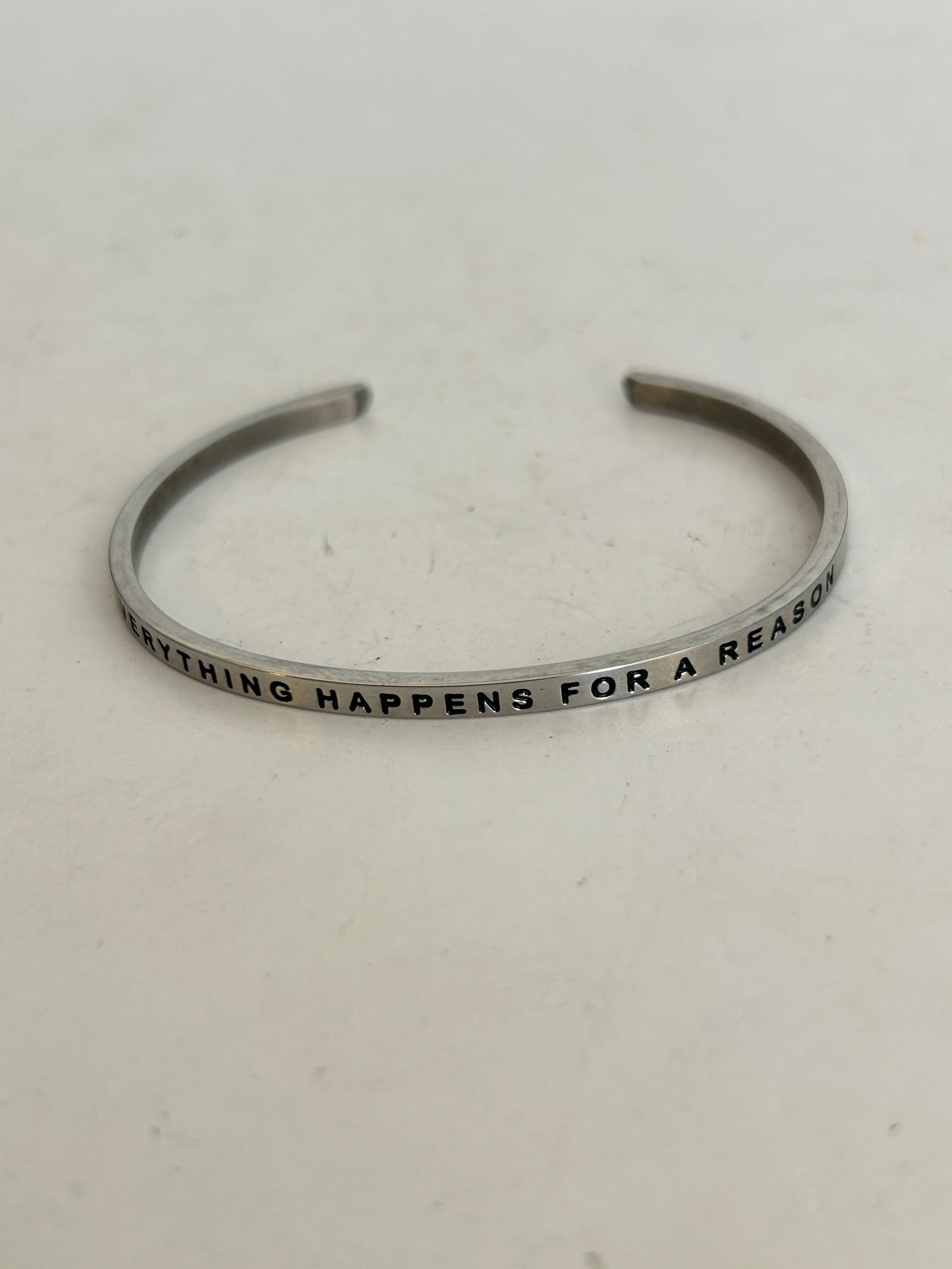 Vintage Stainless MantraBand Bracelet 7? Silver Tone Inspirational: Vintage Stainless MantraBand Bracelet 7? Silver Tone Inspirational Please view all photos as they are part of the description and condition of this Item, Feel free to contact me with questions or pict