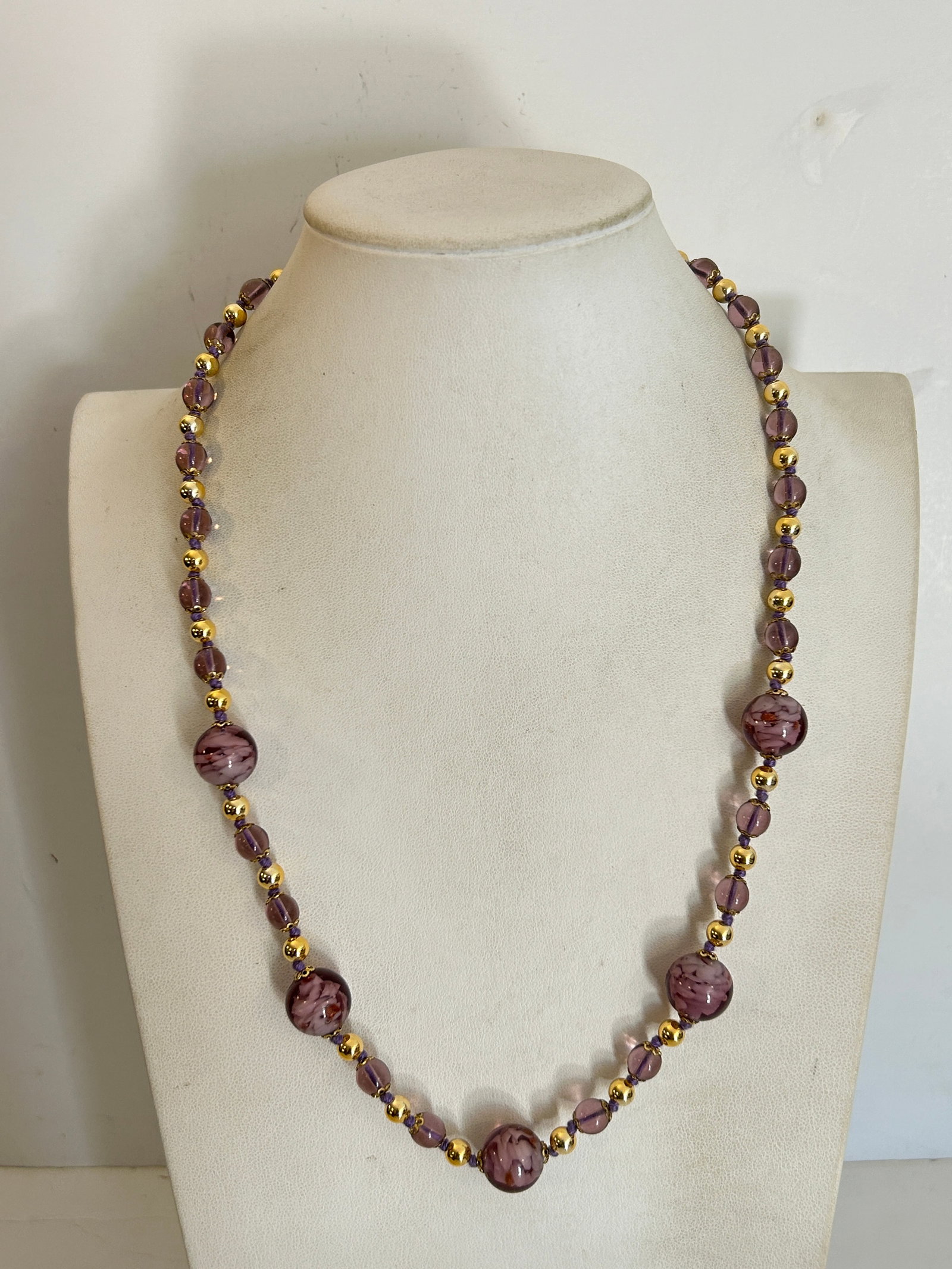 Antique Purple Tone Murano Glass Italian Necklace 23": Antique Purple Tone Murano Glass Italian Necklace 23" Please view all photos as they are part of the description and condition of this Item, Feel free to contact me with questions or picture requests!