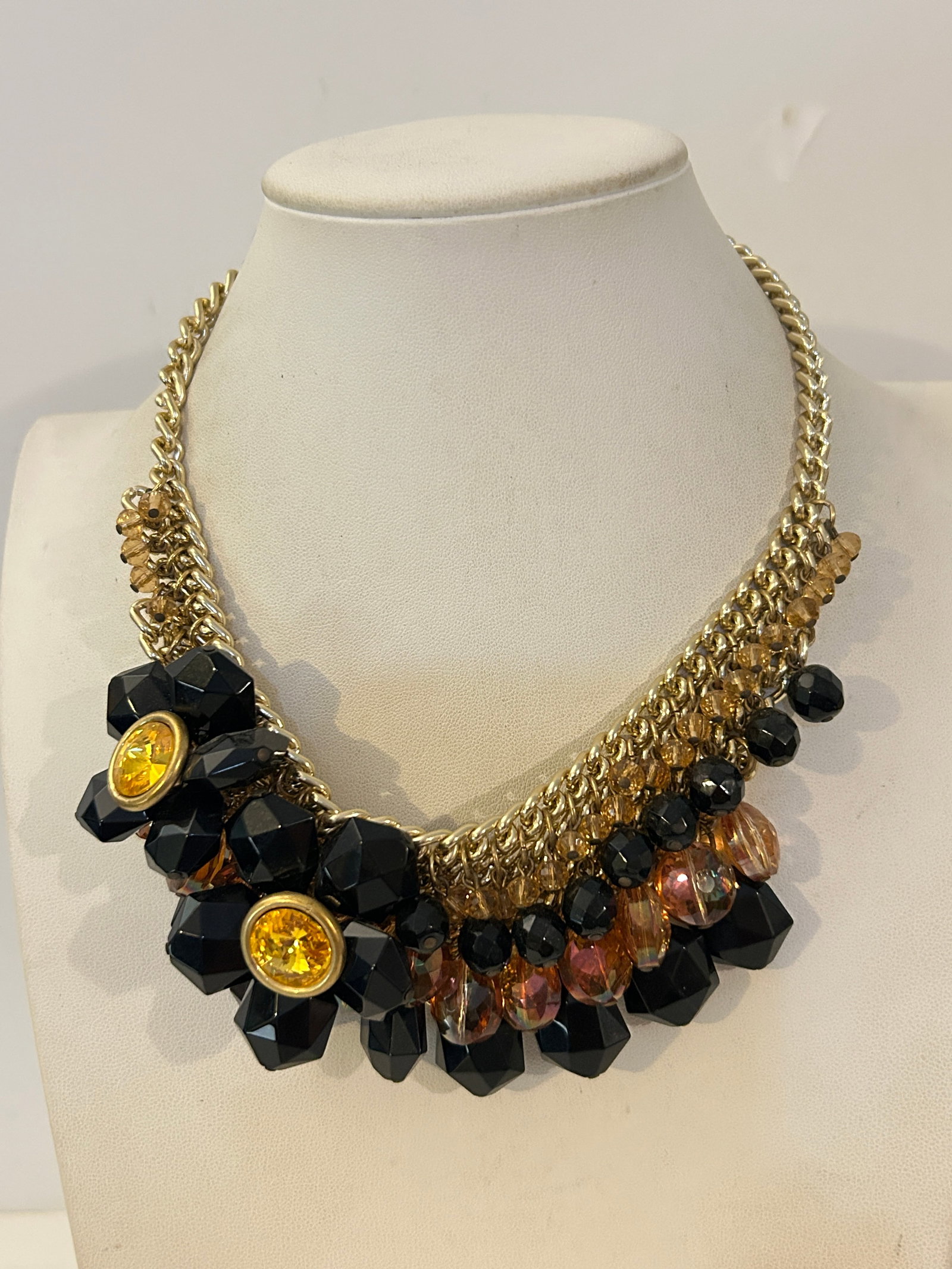 Vintage Elisabetta Ricciardi Stunning Floral Crystal Necklace 15" (1 of 5)