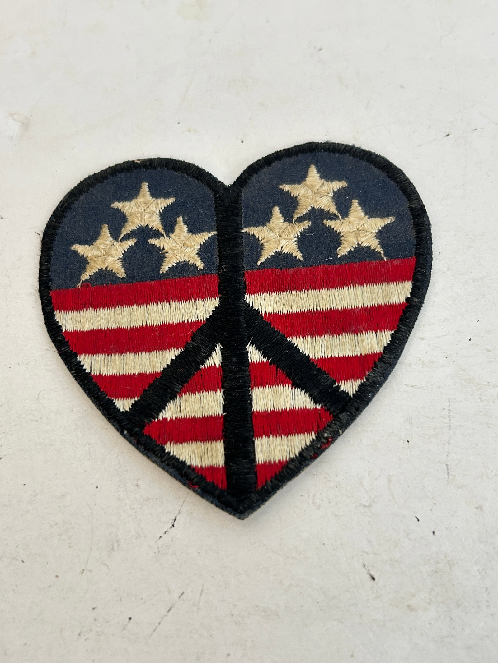 United State Flag heart Peace Patch 3" (1 of 4)