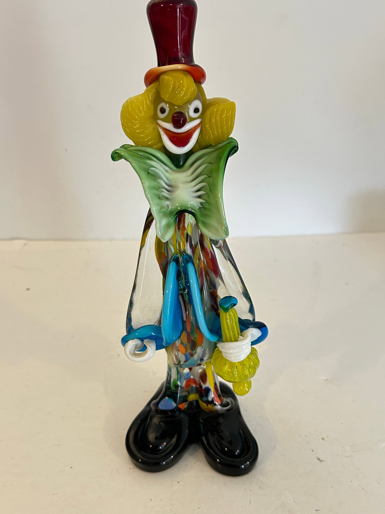 Vintage Murano Glass Clown Figurine. Hand Blown Glass. 1960-1969 13" (1 of 6)