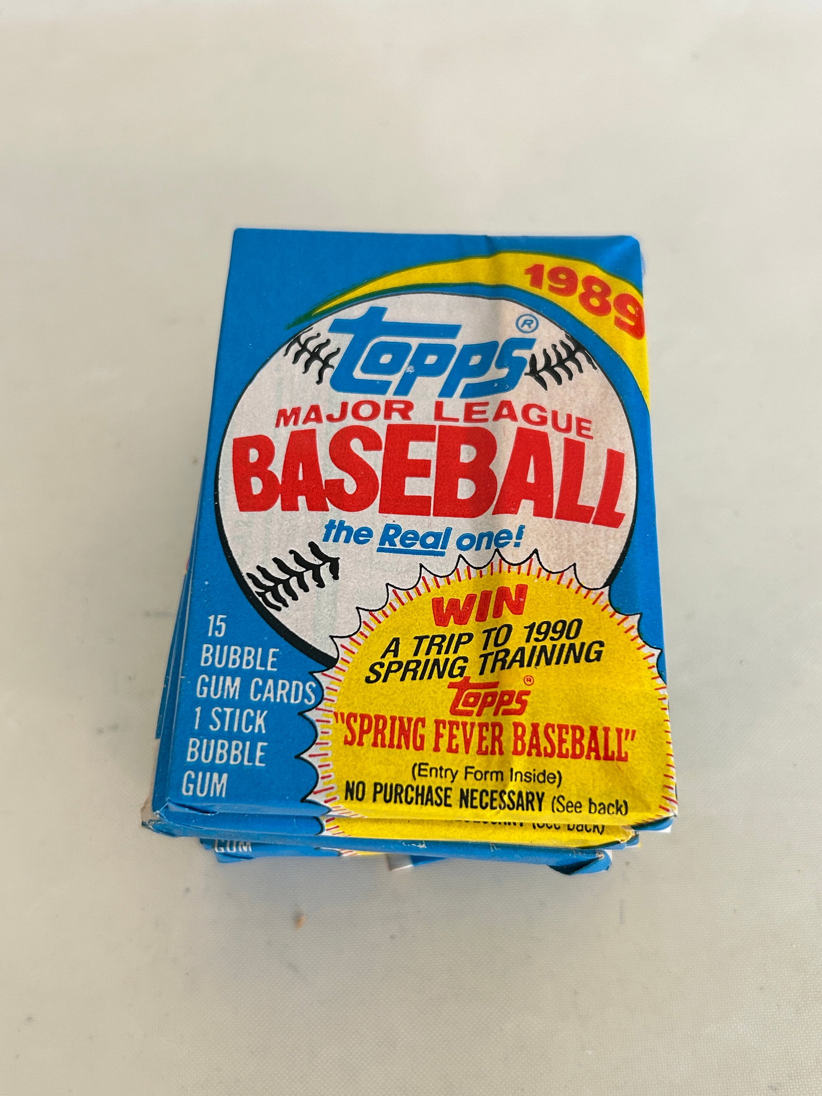 Vintage Lot Of 5 1989 Topps Baseball pack: Vintage Lot Of 5 1989 Topps Baseball pack Please view all photos as they are part of the description and condition of this Item, Feel free to contact me with questions or picture requests! Used Item A