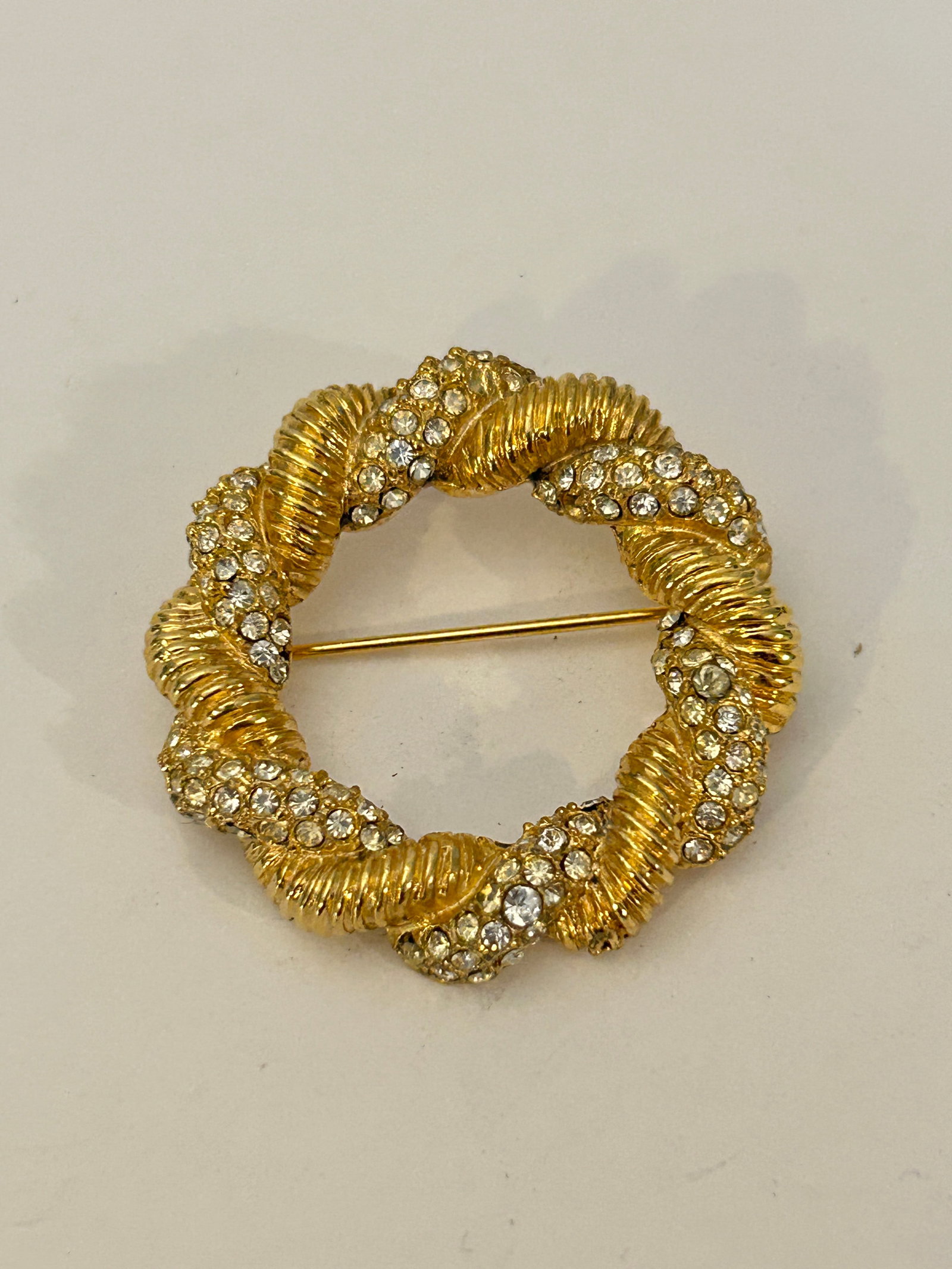 Vintage Stamped Bellini Brooch With Rhinestones (1 of 5)
