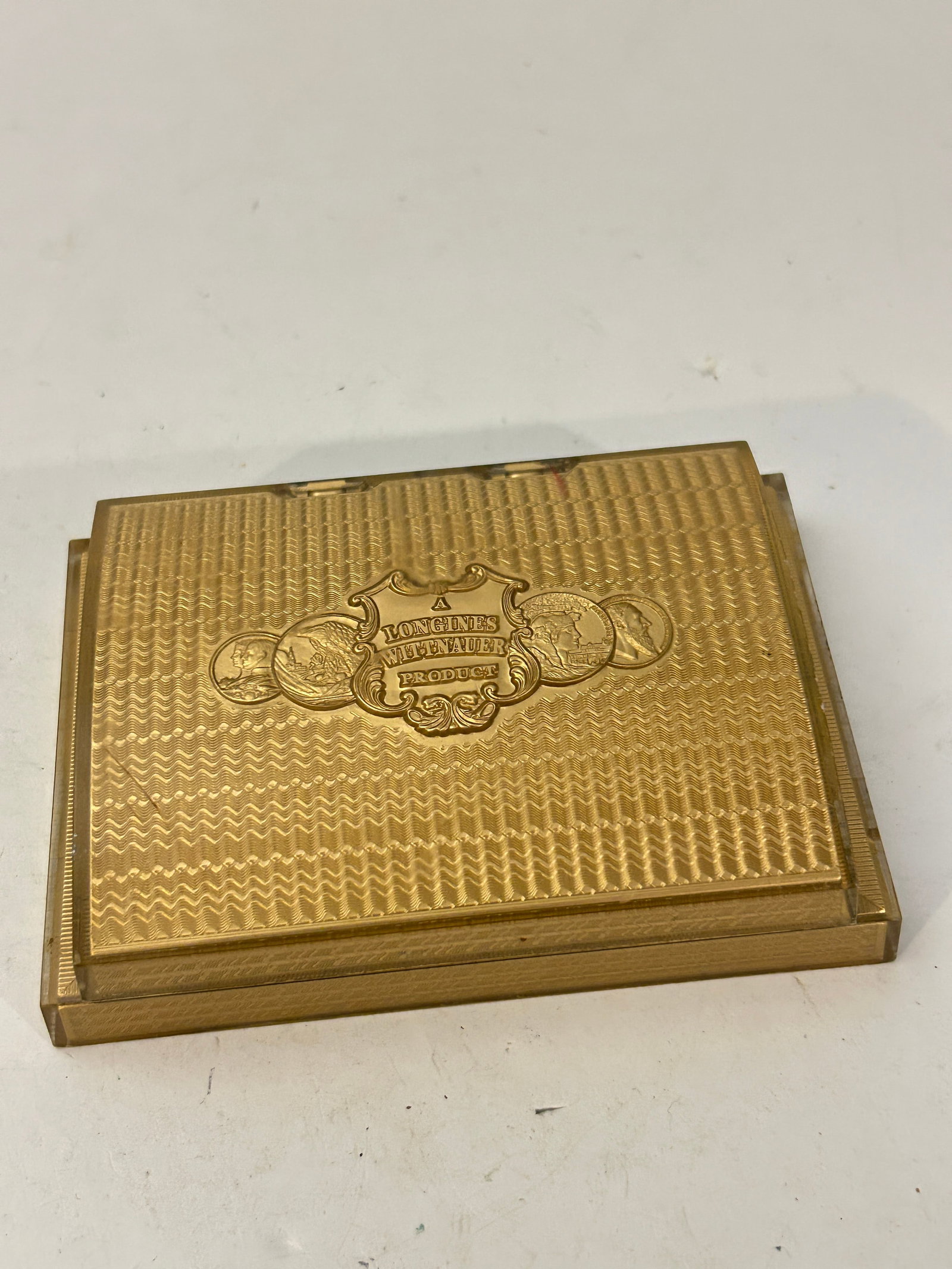 Vintage Wittnauer Gold Plastic Watch Box (1 of 4)
