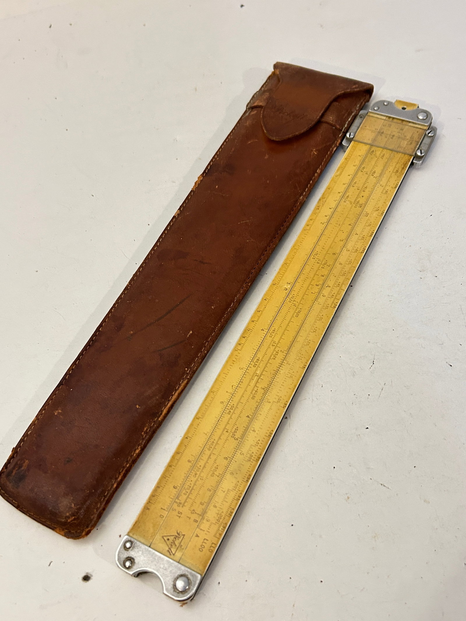 Vintage Pickett 500 Ortho-Phase Log Slide Rule w/Leather Case: Vintage Pickett 500 Ortho-Phase Log Slide Rule w/Leather Case Please view all photos as they are part of the description and condition of this Item, Feel free to contact me with questions or picture r