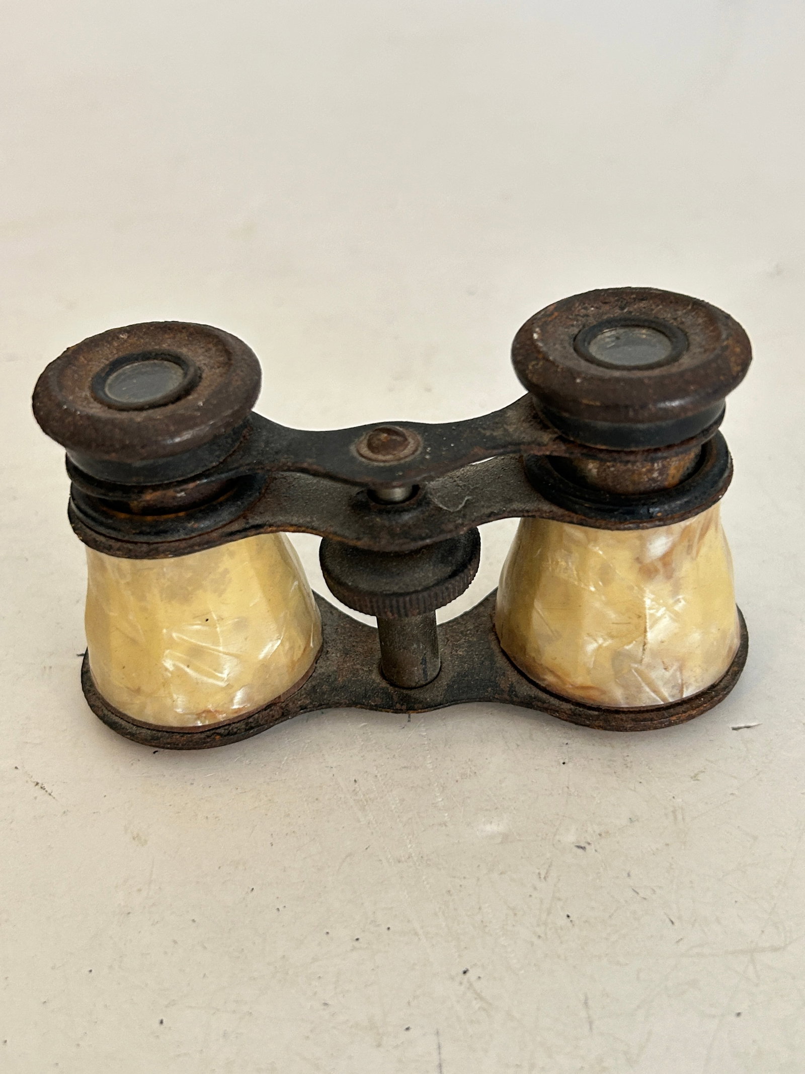 VTG Black w Mother of Pearl Metal Opera Binocular Glasses Working need cleaning (1 of 5)