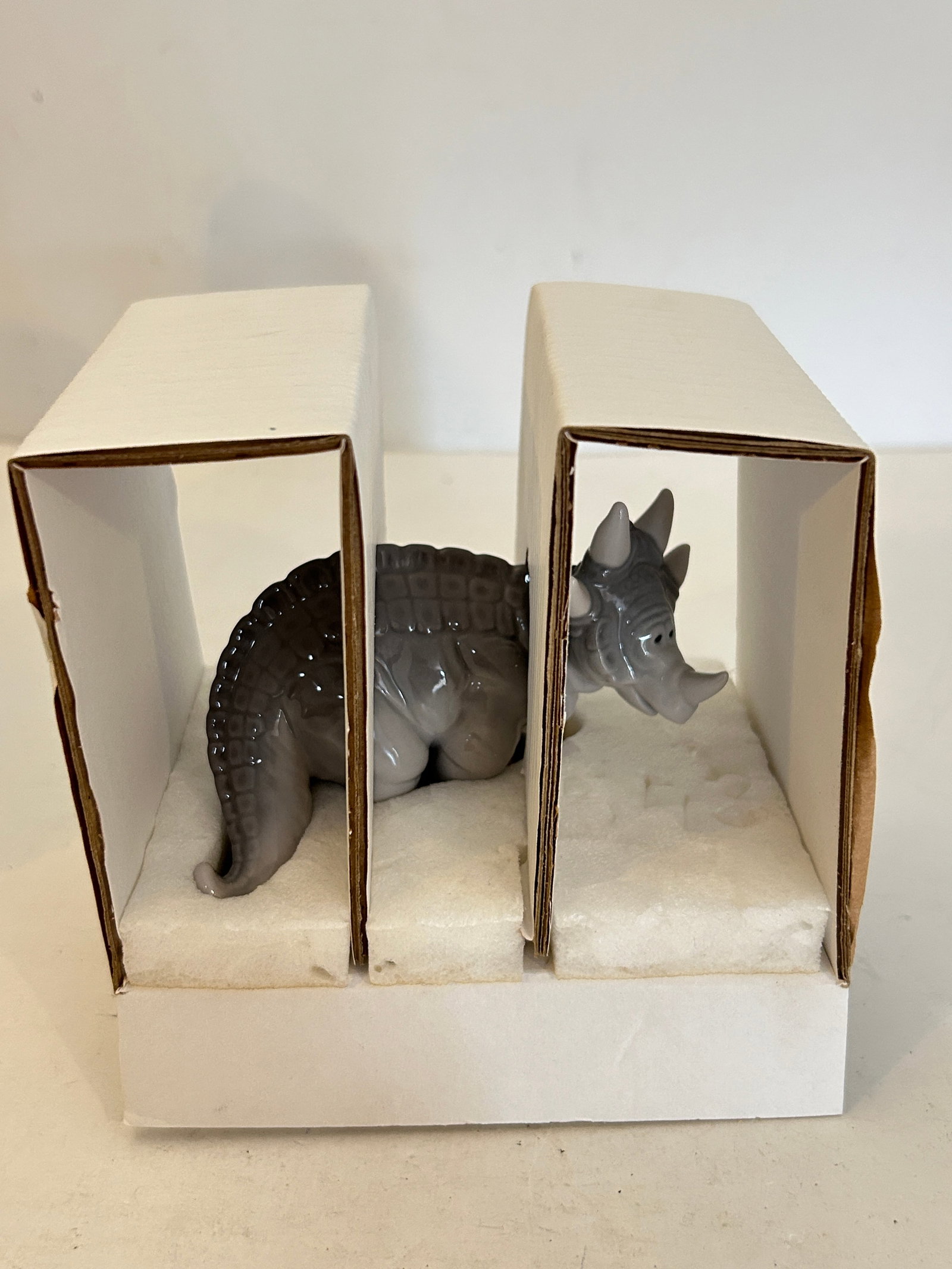 Lladro Spike #7543 Figurine, a retired porcelain triceratops (1 of 5)