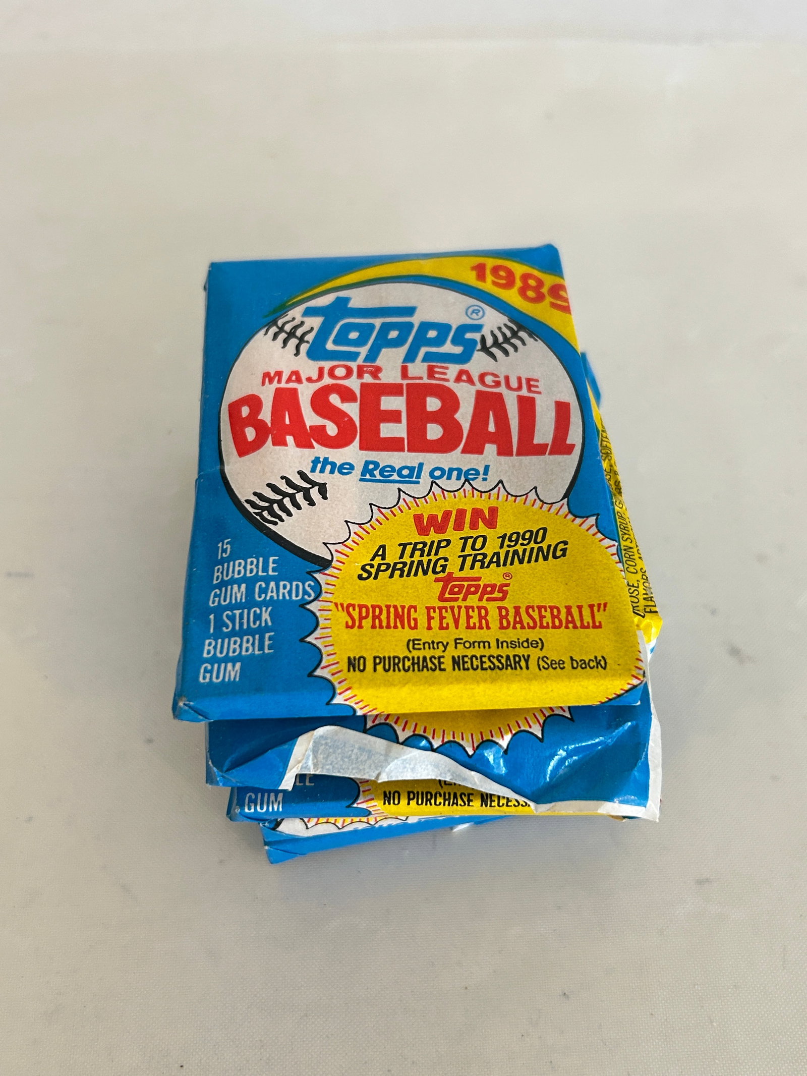 Vintage Lot Of 5 1989 Topps Baseball pack (1 of 3)