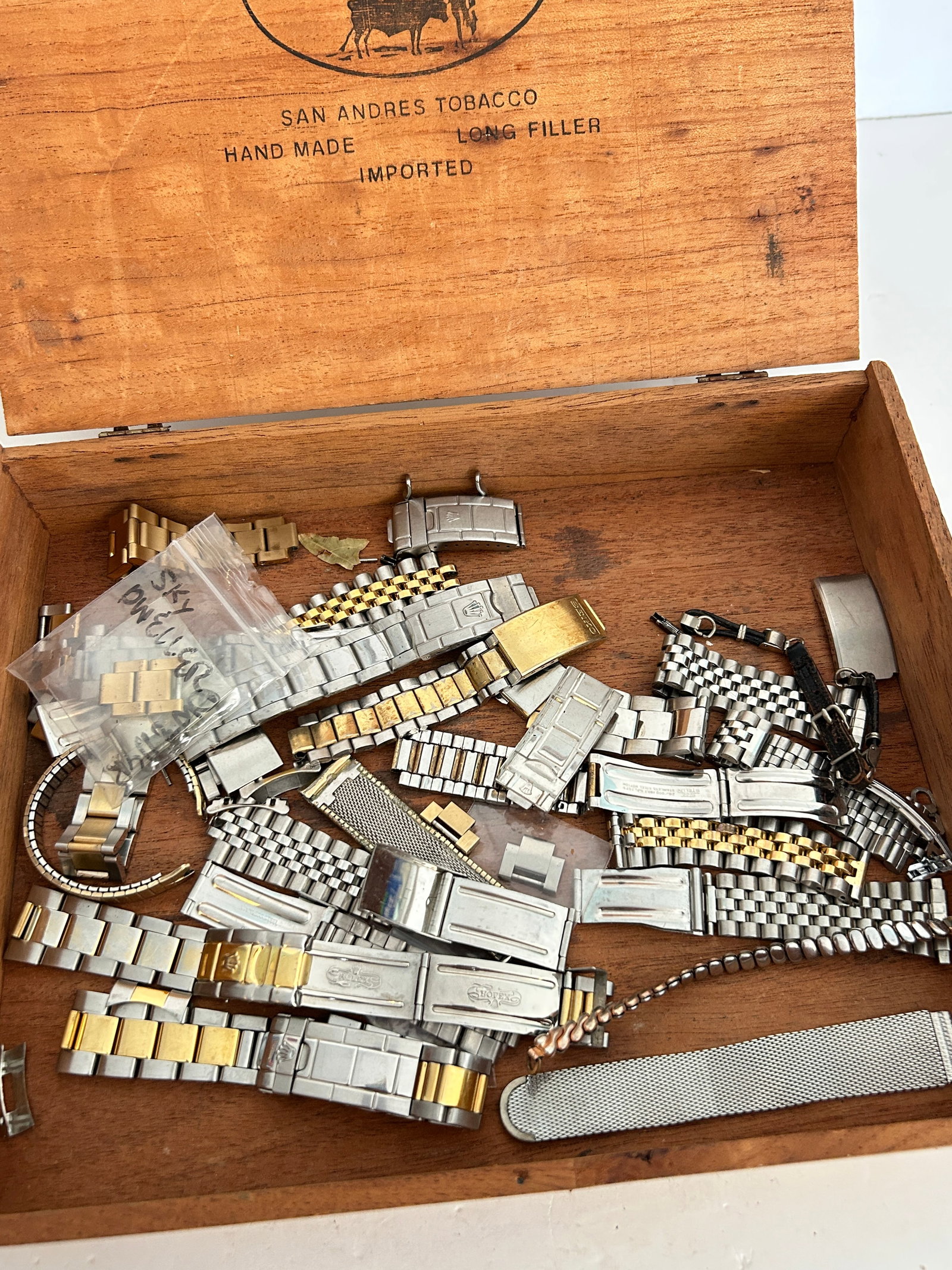 Vintage lot of Metal watch bracelets and components Bands not rolex unauthenticated at your own (1 of 4)