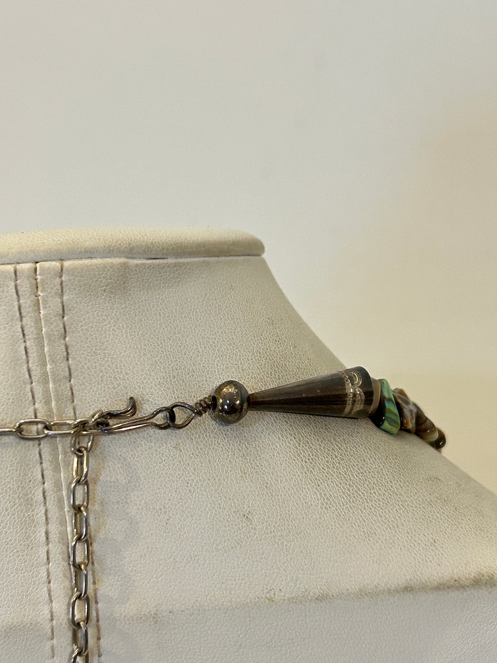 Vintage Sterling Silver RC Vintage Native American Navjo Squash Blossom 23" - 9
