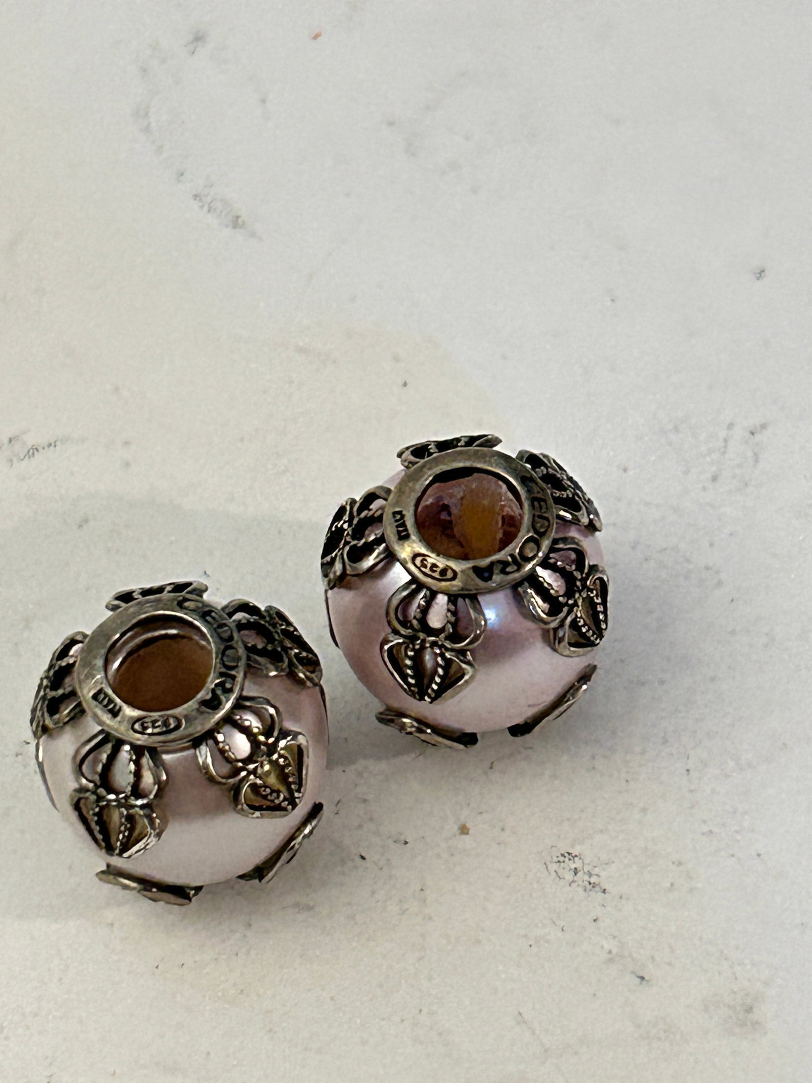 2 Authentic Sterling Silver Tedora Charms from Italy: 2 Authentic Sterling Silver Tedora Charms from Italy Please view all photos as they are part of the description and condition of this Item, Feel free to contact me with questions or picture requests! 