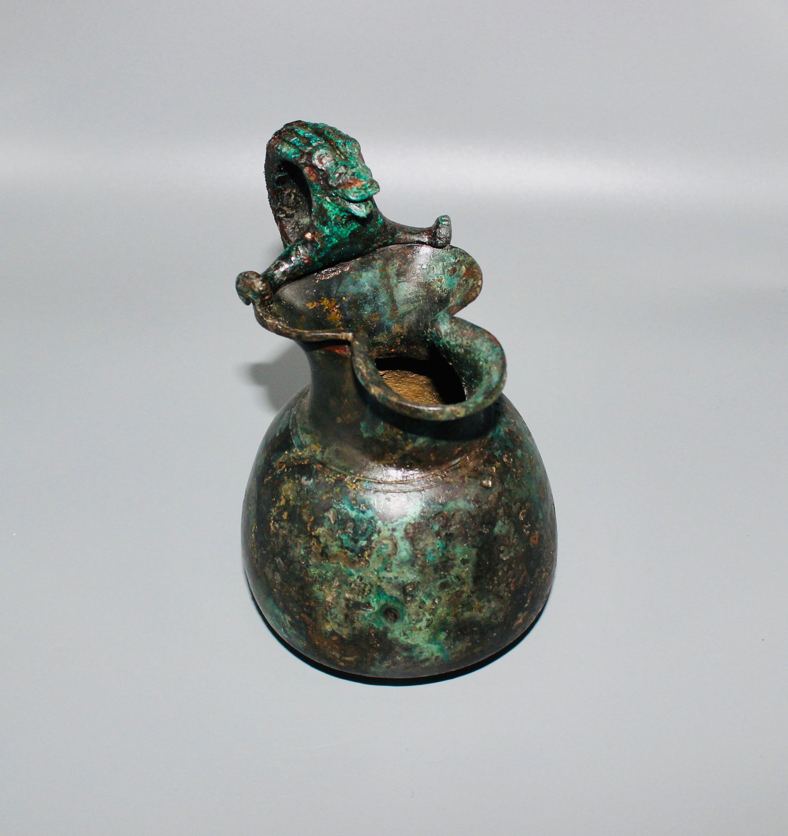 Greek Bronze Pitcher with Lion Head (1 of 8)