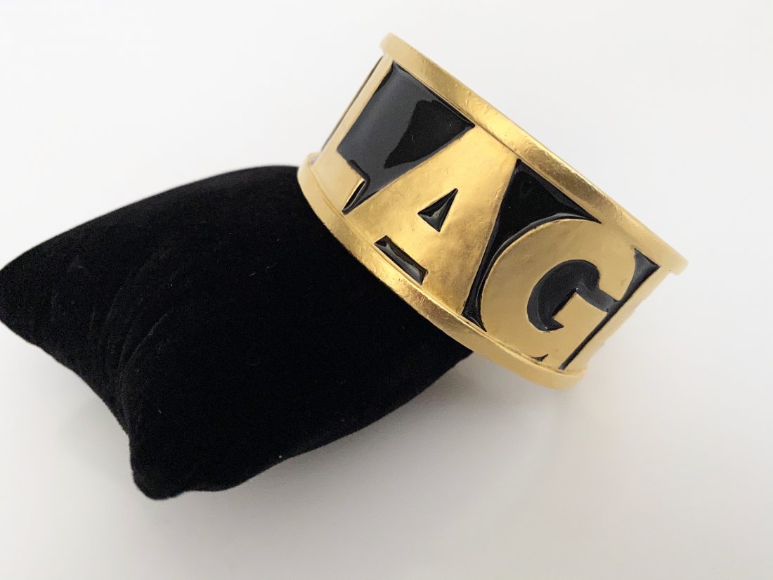 VINTAGE KARL LAGERFELD PARIS LOGO RUNWAY BRACELET (1 of 3)