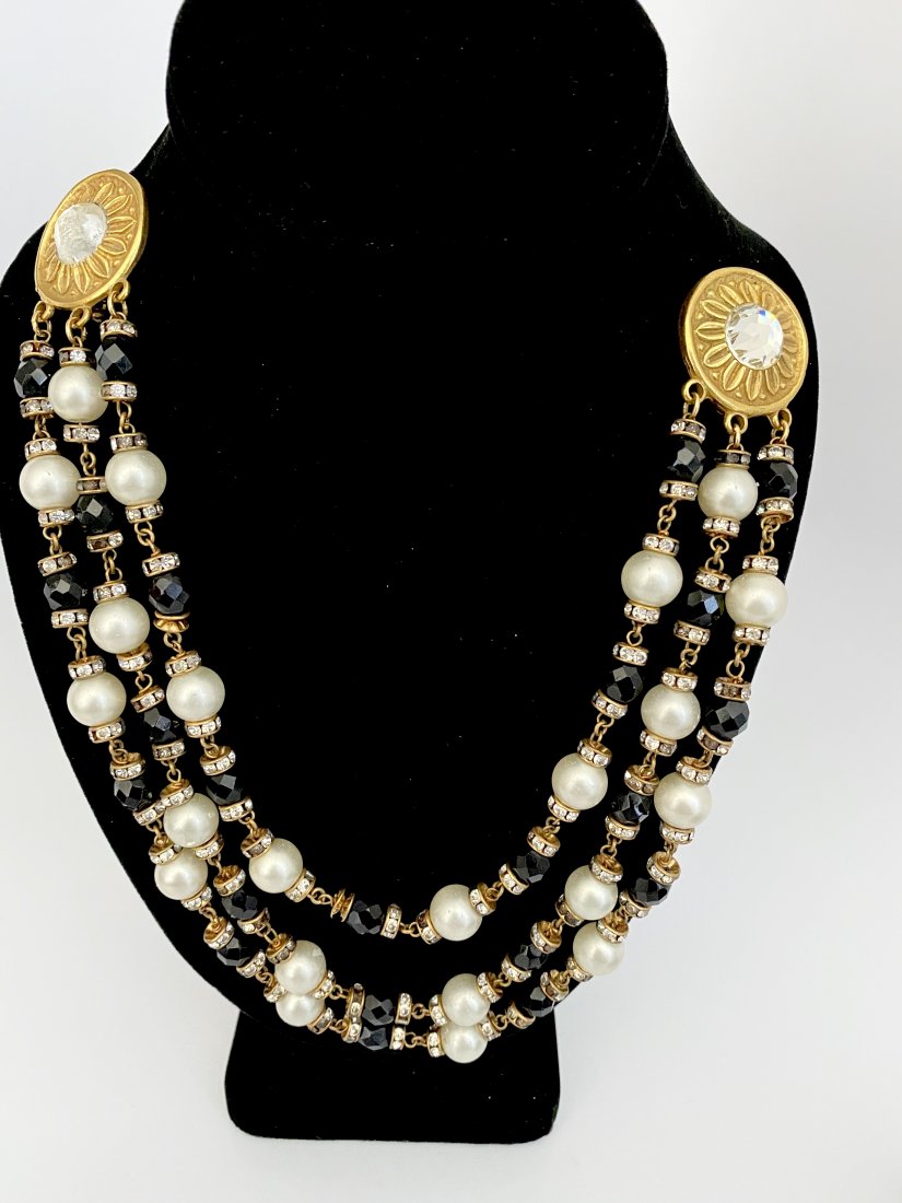 VINTAGE CELINE ITALY OVERSIZED 3 STRAND RUNWAY BROOCH (1 of 3)