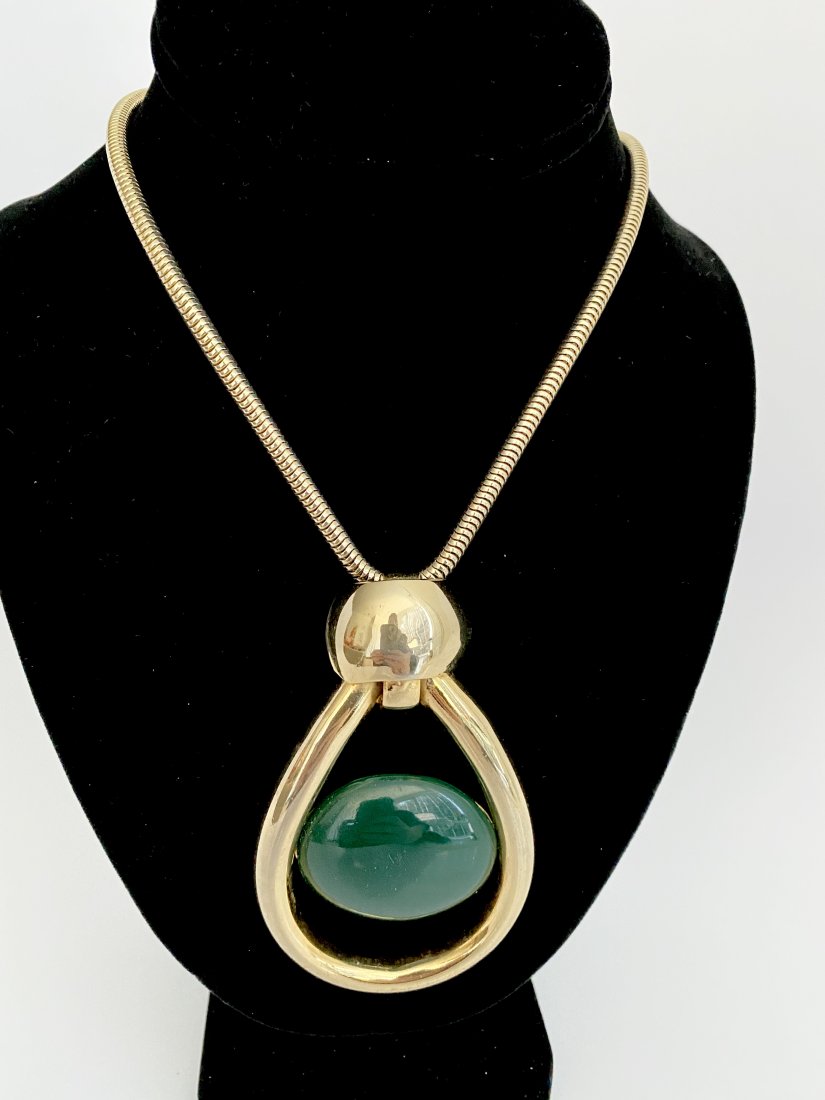 VINTAGE LANVIN PARIS RUNWAY GEOMETRIC RESIN NECKLACE (1 of 3)