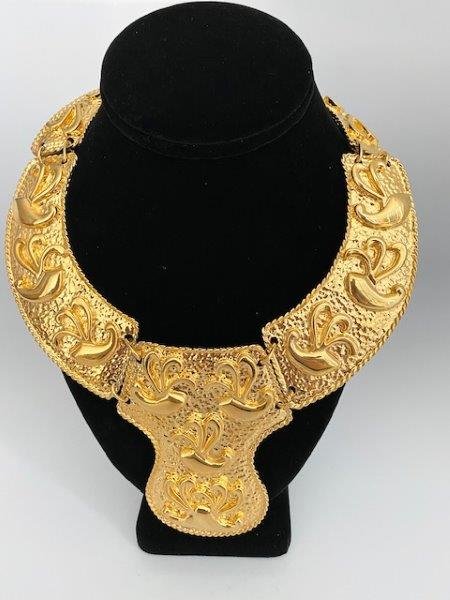 ALEXIS KIRK VINTAGE 80'S RUNWAY MOGUL ETRUSCAN NECKLACE (1 of 3)