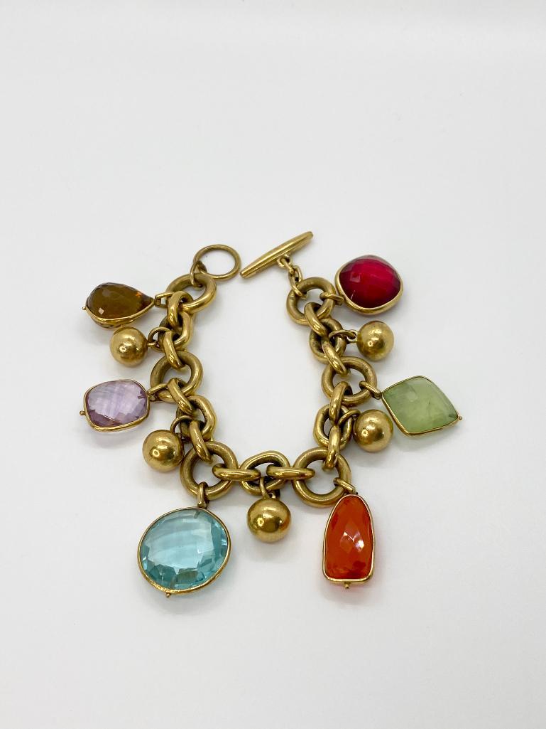 VINTAGE DESIGNER SIGNED SEMI PRECIOUS VAUBEL BRACELET (1 of 3)