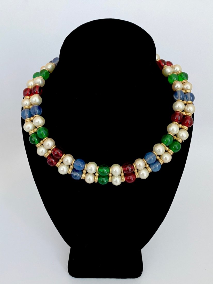 VINTAGE VOGUE BIJOUX GRIPOIX MOGUL PEARL COLLAR IN BOX (1 of 3)