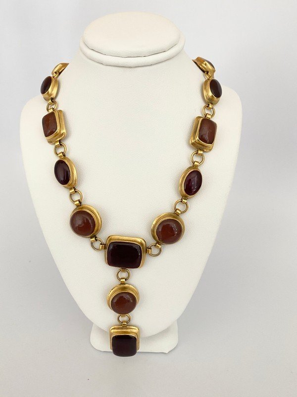 VINTAGE YSL YVES ST LAURENT GRIPOIX RUNWAY NECKLACE (1 of 4)