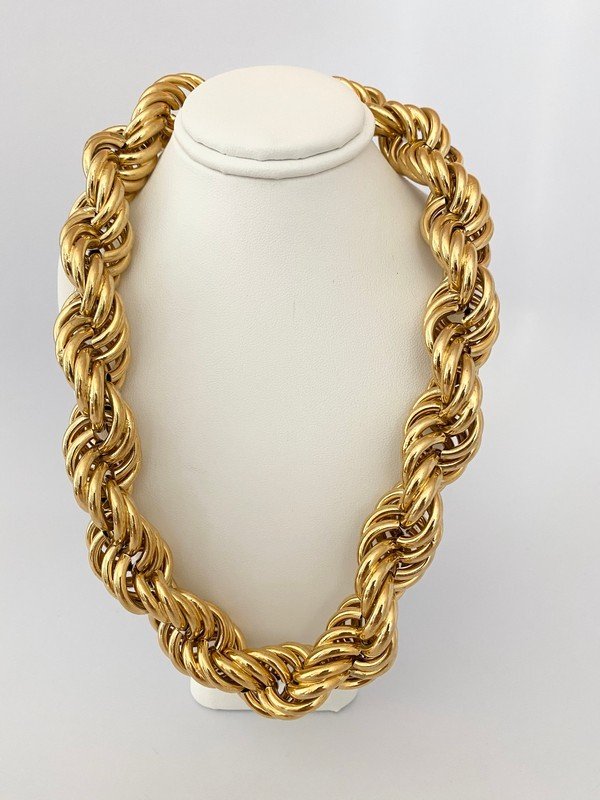 VINTAGE OVERSIZED GIVENCHY PARIS CURB CHAIN NECKLACE (1 of 3)