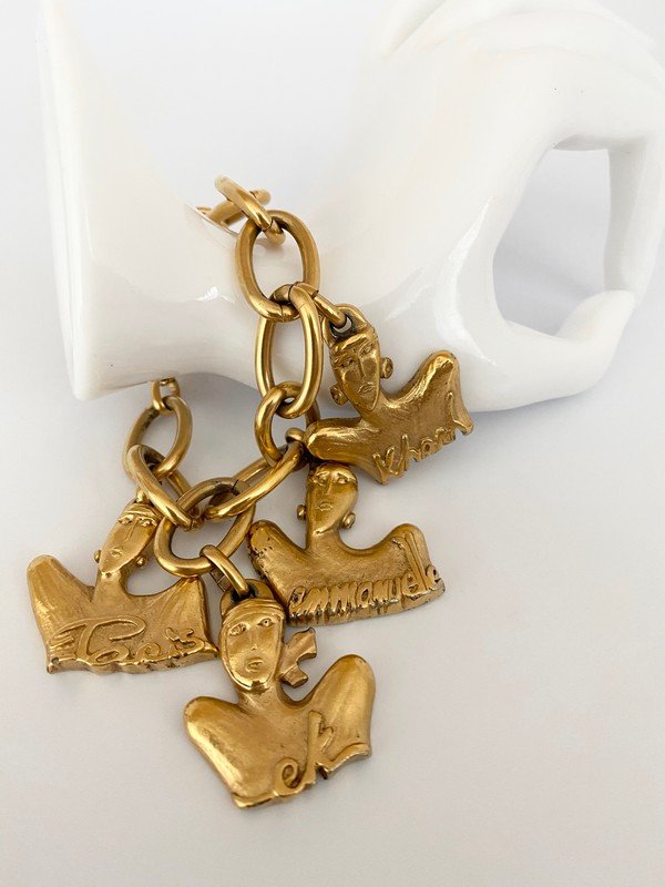 RARE EMMANUELLE KHANH RUNWAY 80'S CHARM BRACELET (1 of 2)
