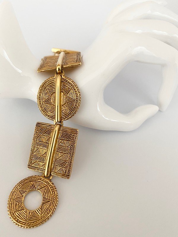 VINTAGE GUY LAROCHE PARIS RUNWAY GEOMETRIC BRACELET (1 of 4)