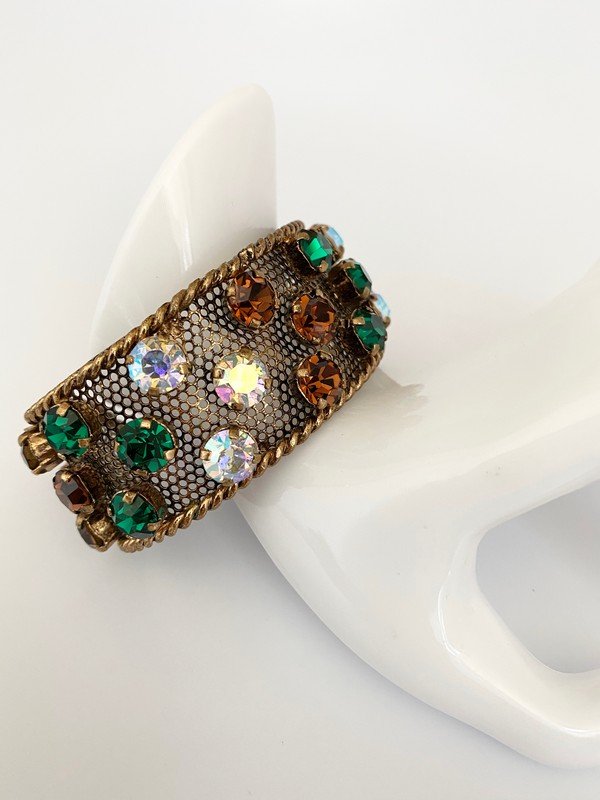 VINTAGE DOMINIQUE AURIENTIS PARIS RUNWAY CUFF BRACELET (1 of 3)