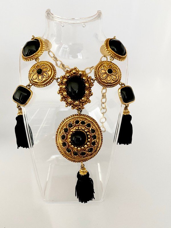 VINTAGE CHRISTIAN LACROIX PARIS GRIPOIX RUNWAY NECKLACE (1 of 3)