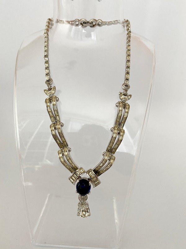 VINTAGE PENNINO LOOK OF FINE SAPPHIRE REGAL NECKLACE (1 of 3)