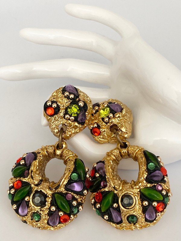 VINTAGE CHRISTIAN LACROIX PARIS HAUTE COUTURE EARRINGS (1 of 3)