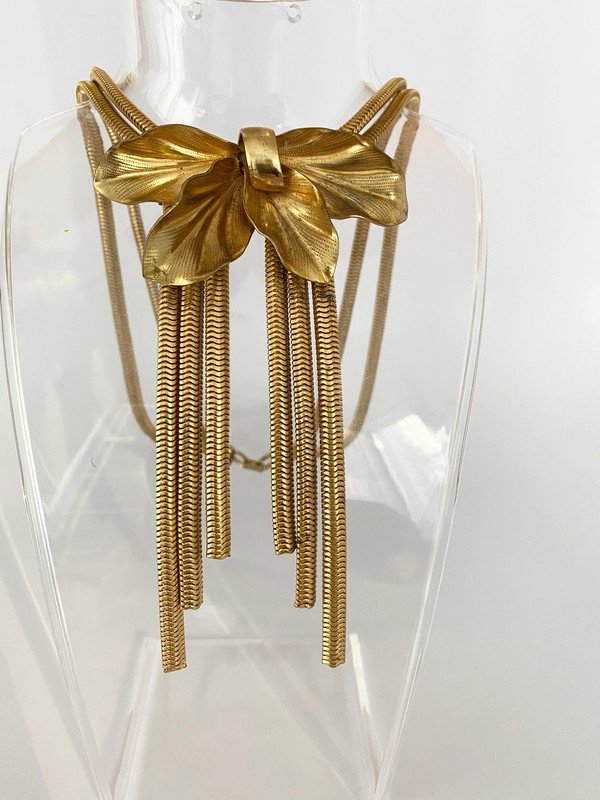 MASSIVE VINTAGE OVERSIZED FRENCH SNAKECHAIN NECKLACE (1 of 3)