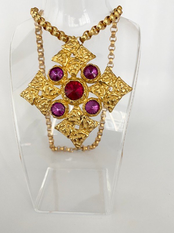 VINTAGE HAUTE COUTURE RUNWAY LACROIX ETRUSCAN CROSS (1 of 3)