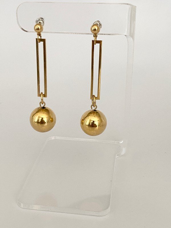 VINTAGE UGO CORREANI FOR VERSACE MATCHSTICK EARRINGS (1 of 2)