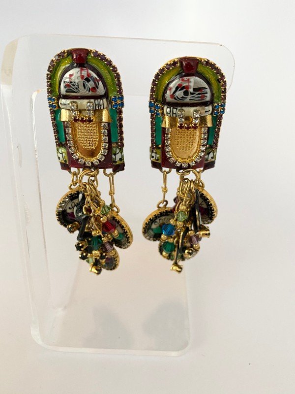 VINTAGE LUNCH AT THE RITZ MUSIC ROCK JUKEBOX EARRINGS (1 of 3)