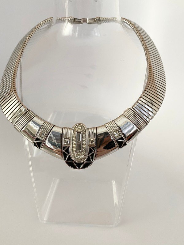 VINTAGE GIVENCHY PARIS OVERSIZED DECO RUNWAY NECKLACE (1 of 3)